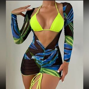 Bathing suit with cover up